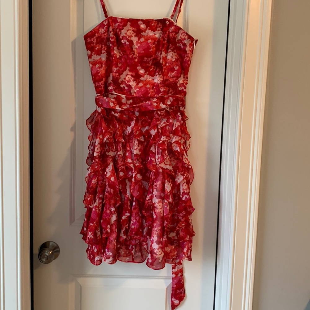 White House Black Market thin or strapless floral dress